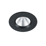 Zagros LED recessed spotlight IP65 matt black round