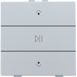 Single audio control with LEDs for Niko Home Control, sterling coated