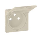 Cover plate Valena Life - 2P+E socket - French standard - with flap - ivory