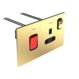 Art d'Arnould - 2 gang cook control unit 45A double pole switch + 13A double pole switch socket W/ power indicator Epure bsd gold