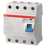 F204 A-40/0.1 Residual Current Circuit Breaker 4P A type 100 mA