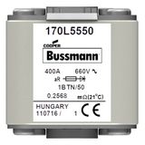 Fuse-link, high speed, 400 A, AC 660 V, Size 1, 53 x 53 x 51 mm, aR, IEC, single indicator