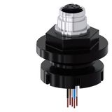 adapter M12 socket, 5-pole, for M20...