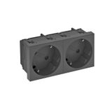 STD-D3 SWGR2 Socket 33°, double protective contact 250V, 10/16A