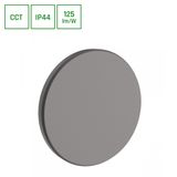 PIATTA 9W CCT 230V IP44 120x47MM GRAY ROUND FACADE LAMP