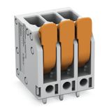 PCB terminal block lever 4 mm² gray