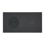 Art d'Arnould universe Epure 2P+E power socket and television socket - matte black