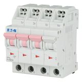 Miniature circuit breaker (MCB) with plug-in terminal, 2 A, 3p+N, characteristic: C