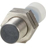 Proximity switch, E57P Performance Short Body Serie, 1 NC, 3-wire, 10 – 48 V DC, M12 x 1 mm, Sn= 2 mm, Flush, NPN, Stainless steel, Plug-in connection