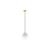 Brass Gold Metal & Gradient White Glass LED E27 1x12 Watt 230 Volt IP20 Bulb Excluded D: 20 H: 120 cm Adjustable Height