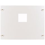 Mounting plate + front plate for HxW=400x400mm, NZM2, vertical, with rotary door handle, white