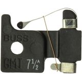 Eaton Bussmann series GMT telecommunication fuse, Color code black/white, 125 Vac, 60 Vdc, 7.5A, Non Indicating, Fast-acting, Tin-plated beryllium copper terminal