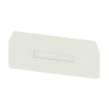 End plate (terminals), 90 mm x 2 mm, grey