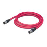 sercos cable M12D plug straight M12D plug straight red