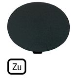 Button plate, mushroom black, TO