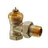 VEN215 - Angle radiator valve, NF, 2-pipe system, PN10, DN15, kvs 0.10...0.89