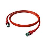 DualBoot PushPull Patch Cord, Cat.6a, Shielded, Red, 1m