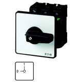 On-Off switch, P3, 100 A, flush mounting, 3 pole, 1 N/O, 1 N/C, with black thumb grip and front plate