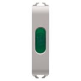 SINGLE INDICATOR LAMP - GREEN - 1/2 MODULE - NATURAL SATIN BEIGE - CHORUSMART