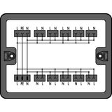 Distribution box Single-phase current (230 V) 1 input black