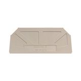 End plate (terminals), 82.2 mm x 1.5 mm, dark beige