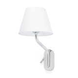 ETERNA CHROME WALL LAMP E27 15W WITH RIGHT READER