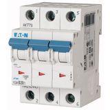 Miniature circuit breaker (MCB), 20 A, 3p, characteristic: D