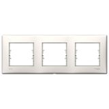 Sedna 3-gang horizontal IP44 frame cream