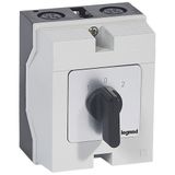 Cam switch - changeover switch with off - PR 21 - 2P - 25 A - box 96x120 mm