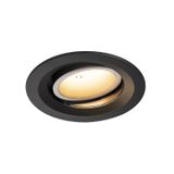 NUMINOS® MOVE DL M, Indoor LED recessed ceiling light black/white 2700K 40° rotating and pivoting