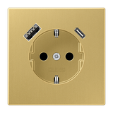 SCHUKO socket with USB type AC