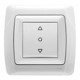 Carmen White One Button Blind Control Switch