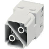 Male module, 2-pole, axial screw t. 1000 V, 100 A