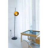 WHIZZ FLOOR LAMP GOLD/BLACK LAMPSHADE 1xE27