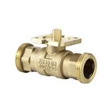 VAG61.20-10 - 2-port ball valve, externally threaded, PN40, DN20, kvs 10