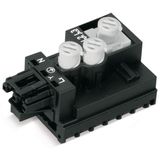 Tap-off module for flat cable 5 x 2.5 mm² + 2 x 1.5 mm² black