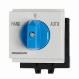 Changeover switch, DIN-rail mounting, 1P, 20A, HAND-0-AUTO