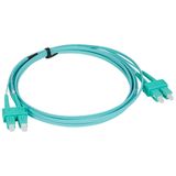 Patch cord fiber optic OM4 multimode (50/125µm) SC/SC duplex 3 meters