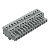 1-conductor female connector CAGE CLAMP® 2.5 mm² gray