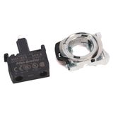 Mount, Plastic Latch, Integrated Red LED, 24V AC/DC
