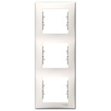 Sedna - vertical 3-gang frame - cream