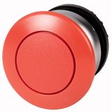 Mushroom actuator, RMQ-Titan, Mushroom, maintained, Mushroom red, red, Blank, Bezel: titanium