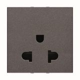 N2238 AN - Euro-American earthed socket outlet - 2M - Anthracite