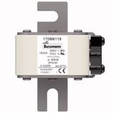 Fuse-link, high speed, 1600 A, AC 690 V, DIN 3, 76 x 92 x 109 mm, aR, DIN, IEC, single indicator