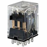 Relay, plug-in, 11-pin, 3PDT, 5 A, mech & LED indicators, coil suppres
