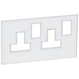 Arteor™ - Plate - BS - square - for switched sockets 2-gang - Mirror White