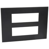 Plate Arteor - French/German std - square - 2 x 6 modules - graphite