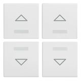 Four half-buttons 1M arrow symbol white