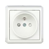 Pin socket outlet, screw clamps, VISIO IP20, white