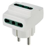 S31 multi-adaptor +3P17/11 outlet white